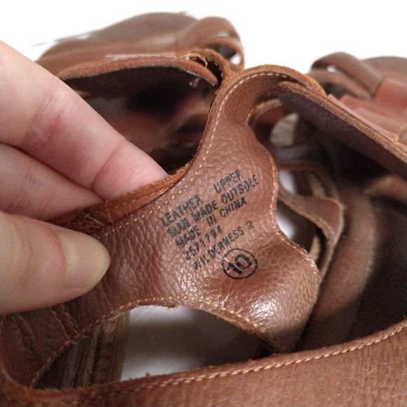 Earth Shoe Chic Leather Upper Womans Tan Sandle 10 - Picture 6 of 8